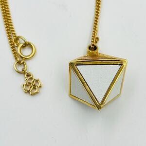 Vintage Ann Taylor Lantern Pendant Necklace Neutral Asian Inspired Classic